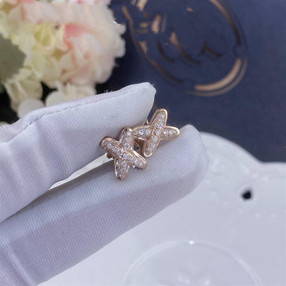 [：Polaidi Jewelry]JEUX DE PINK GOLD DIAMOND EARRINGS