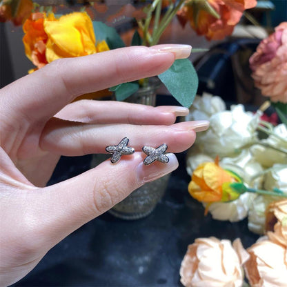 [：Polaidi Jewelry]JEUX DE SILVER DIAMOND EARRINGS