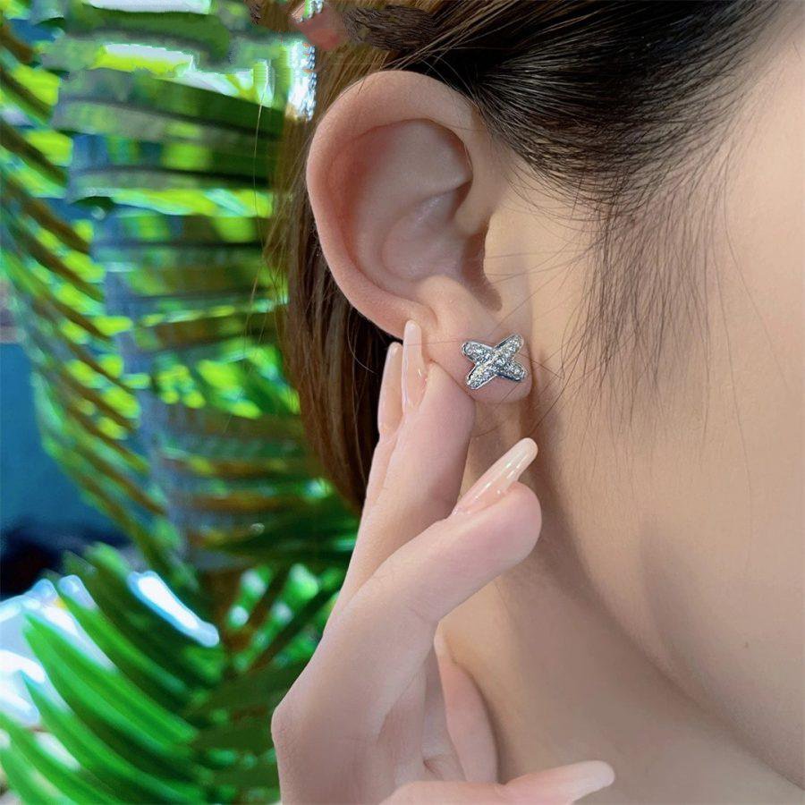 [Polaidi Jewelry]JEUX DE SILVER DIAMOND EARRINGS