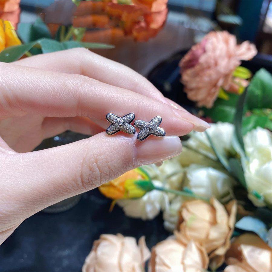 [：Polaidi Jewelry]JEUX DE SILVER DIAMOND EARRINGS