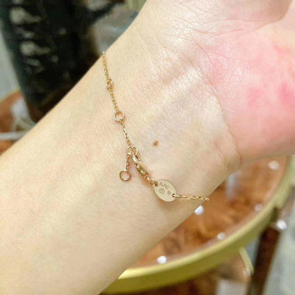 [：ポライディジュエリー]マザーオブパール ピンクゴールド ダイヤモンドブレスレットセット