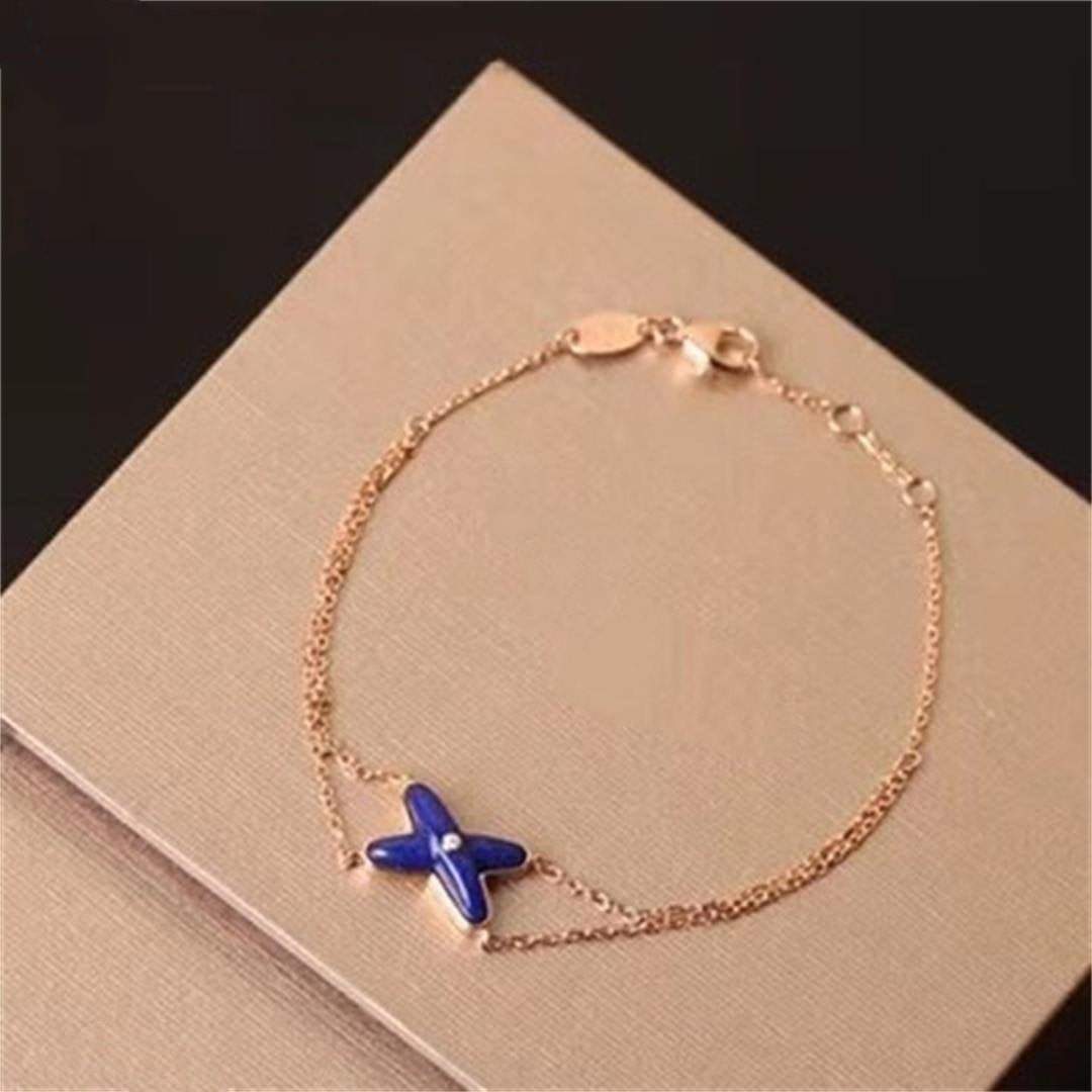[：Polaidi Jewelry]Hollow Design Four-Leaf Clover Flower Shape Bracelet