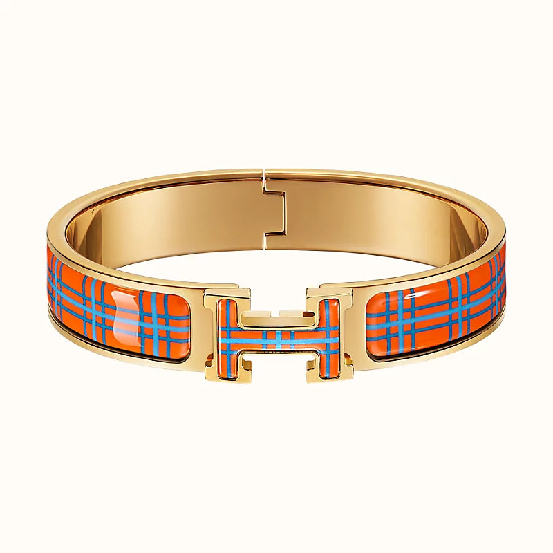[Polaidi Jewelry]H TARTAN BRACELET 12MM