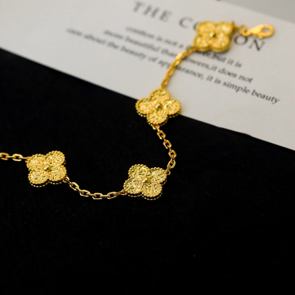 [：Polaidi Jewelry]CLOVER 5 MOTIFS BRONZING BRACELET