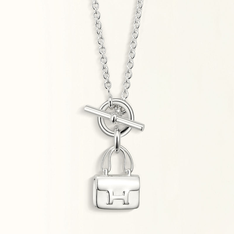 [：Polaidi Jewelry]POP H PEDANT SILVER NECKLACE