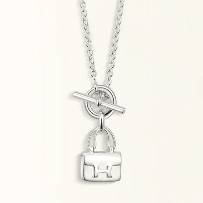 [：Polaidi Jewelry]POP H PEDANT SILVER NECKLACE