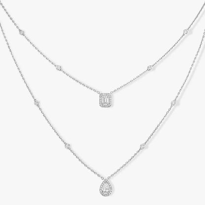 [Polaidi Jewelry]Diamond Necklace My Twin 2 Rows