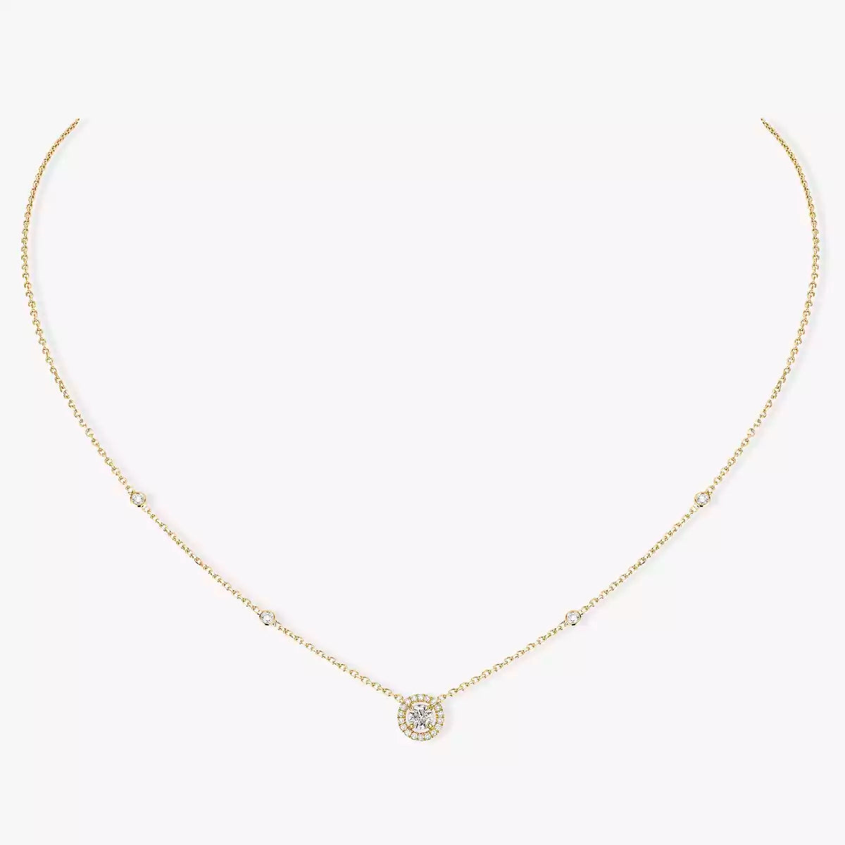 [Polaidi Jewelry]Diamond Necklace 0,20ct Brilliant Shape Joy