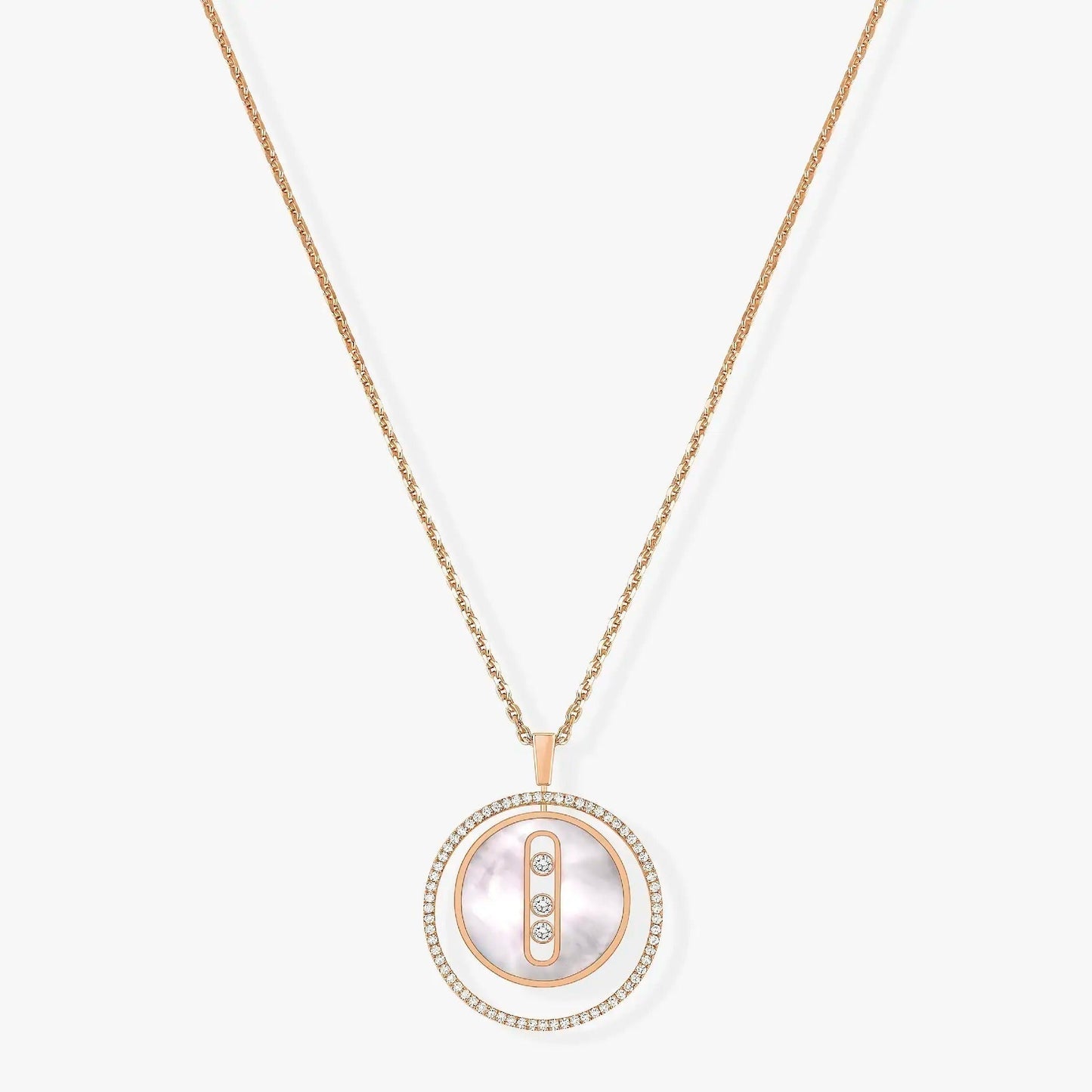 [Polaidi Jewelry]LUCKY MOVE MM NACRE BLANCHE DIAMOND NECKLACE