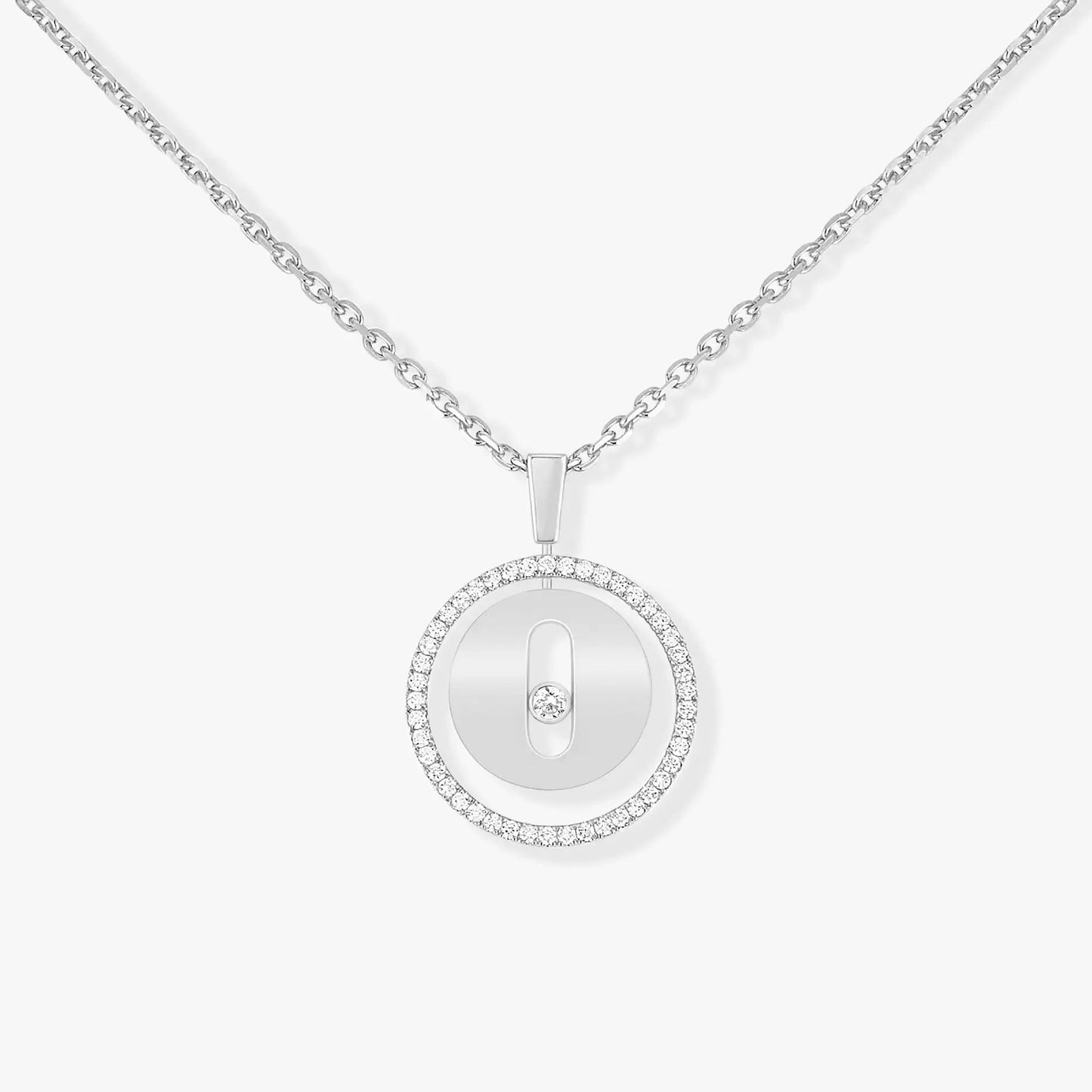 [Polaidi Jewelry]LUCKY MOVE PM NECKLACE SILVER DIAMOND
