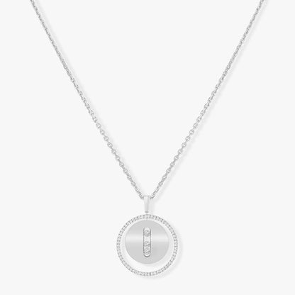 [Polaidi Jewelry]LUCKY MOVE MM SILVER DIAMOND NECKLACE