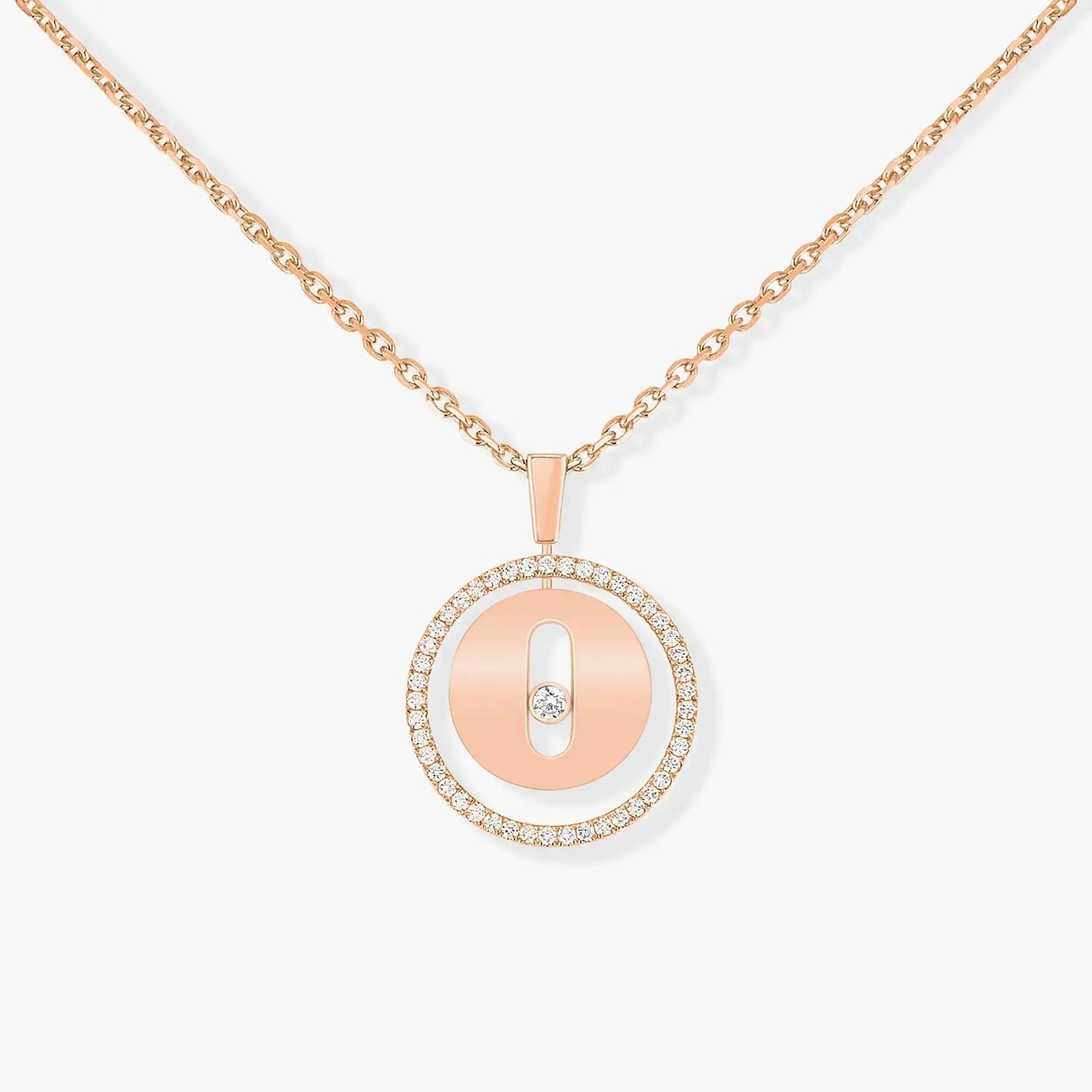 [Polaidi Jewelry]LUCKY MOVE PM NECKLACE PINK GOLD DIAMOND