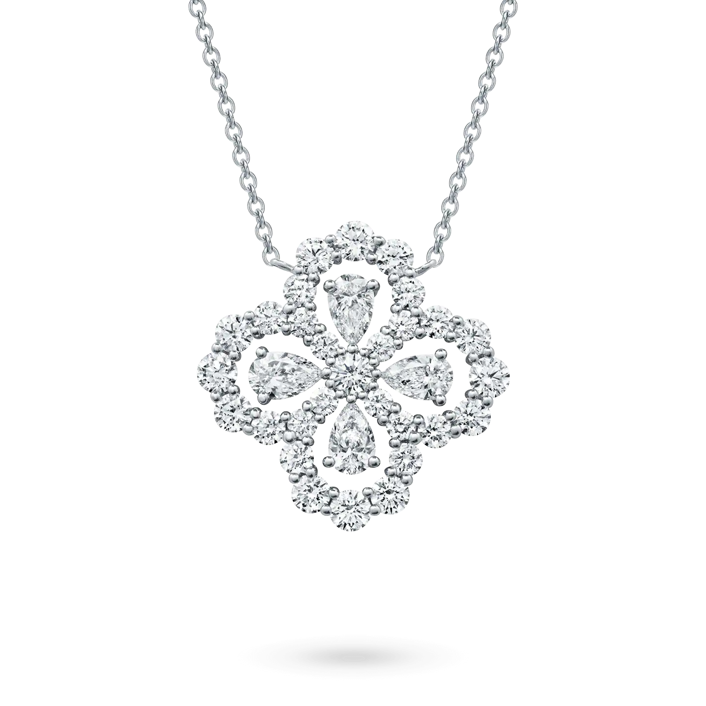 [：Polaidi Jewelry]LOOP NECKLACE FULL MOTIF DIAMOND 16MM MULTIPLE COLORS