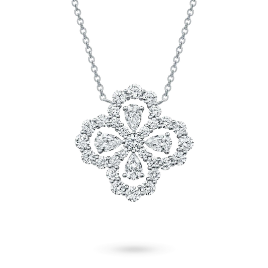 [Polaidi Jewelry]LOOP NECKLACE FULL MOTIF DIAMOND 16MM MULTIPLE COLORS