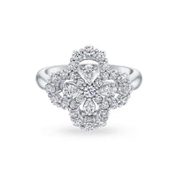 [Polaidi Jewelry ]LOOP RING FULL MOTIF DIAMOND 16MM SILVE