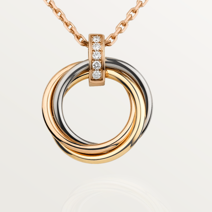 [Polaidi Jewelry]TRINITY NECKLACE GOLD  DIAMONDS