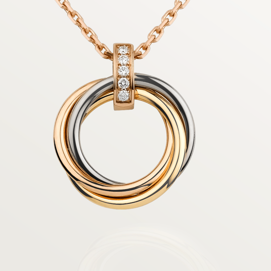 [：Polaidi Jewelry]TRINITY NECKLACE GOLD  DIAMONDS（副本）