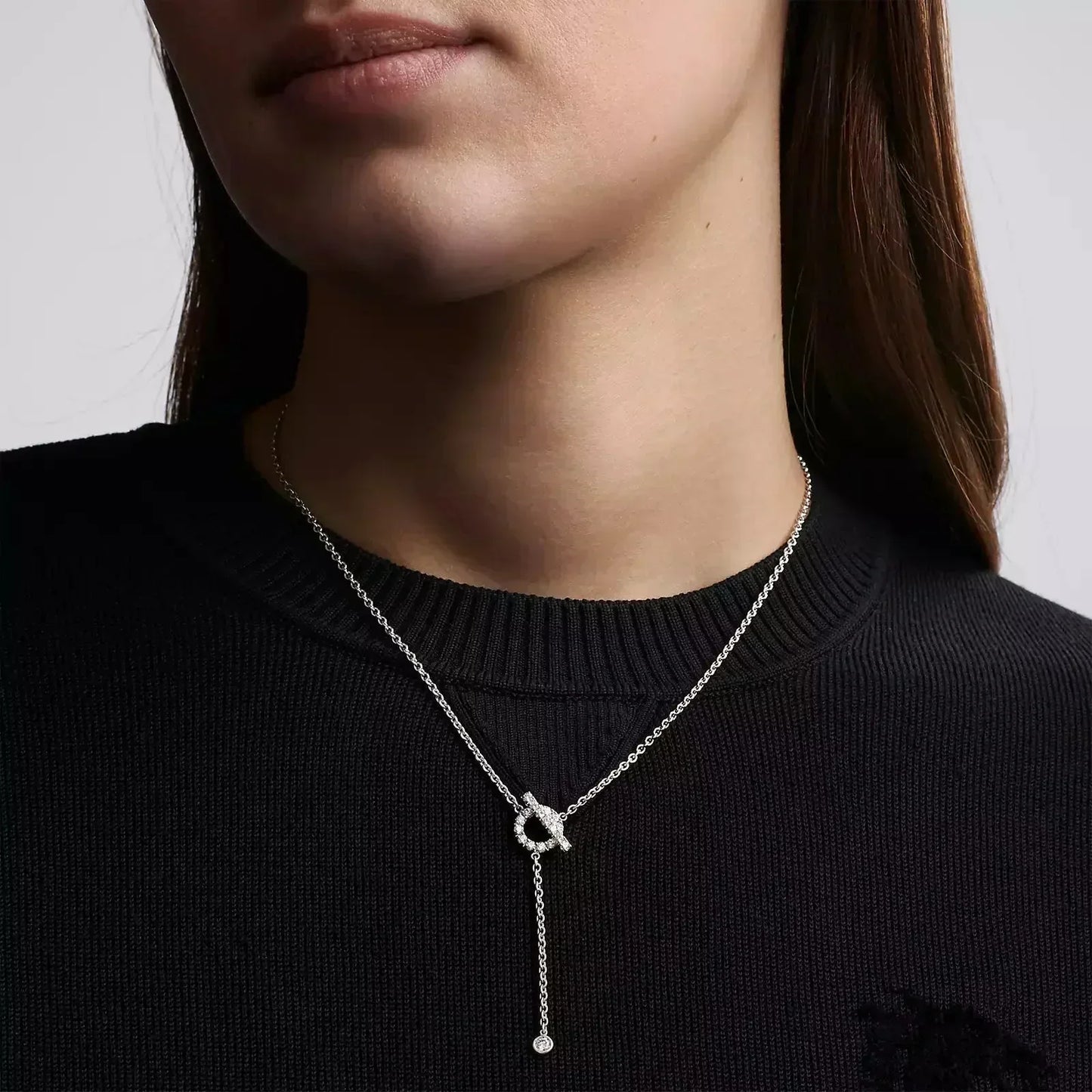 [Polaidi Jewelry]FINESSE SILVER DIAMOND NECKLACE
