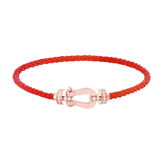 [：Polaidi Jewelry]FORCE 10 HALF DIAMOND PINK GOLD RED CORDERI LARGE AND MEDIUM MODEL
