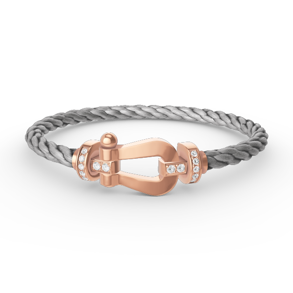 [Polaidi Jewelry]FORCE LARGE HORSESHOE HALF DIAMOND BRACELET ROSE GOLD