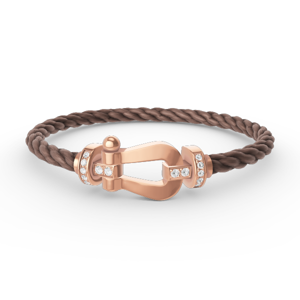 [Polaidi Jewelry]FORCE LARGE HORSESHOE HALF DIAMOND BRACELET ROSE GOLD