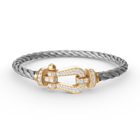 [Polaidi Jewelry ]FORCE LARGE HORSESHOE FULL DIAMOND BRACELET GOLD