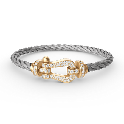 [：Polaidi Jewelry]FORCE LARGE HORSESHOE FULL DIAMOND BRACELET GOLD