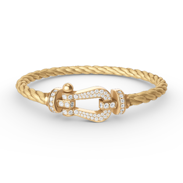 [Polaidi Jewelry]FORCE LARGE HORSESHOE FULL DIAMOND BRACELET GOLD