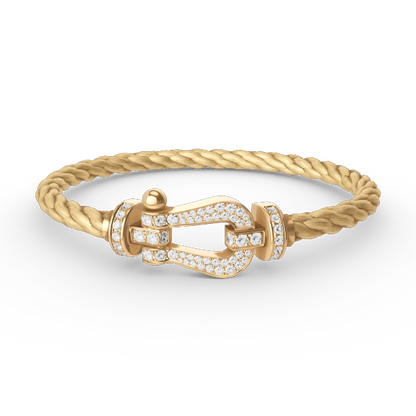 [：Polaidi Jewelry]FORCE LARGE HORSESHOE FULL DIAMOND BRACELET GOLD
