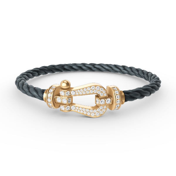 [Polaidi Jewelry]FORCE LARGE HORSESHOE FULL DIAMOND BRACELET GOLD
