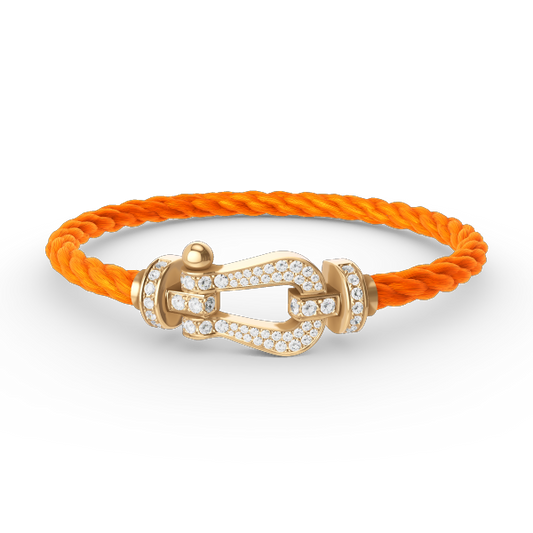 [Polaidi Jewelry]FORCE LARGE HORSESHOE FULL DIAMOND BRACELET GOLD