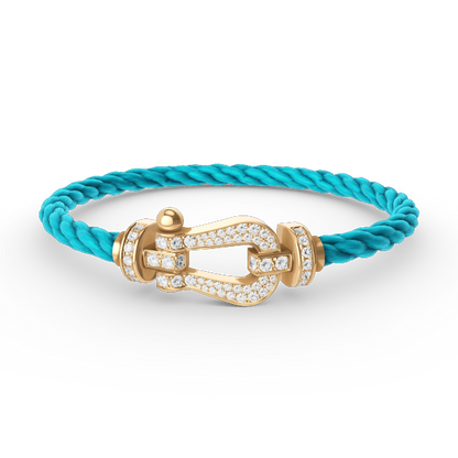 [Polaidi Jewelry]FORCE LARGE HORSESHOE FULL DIAMOND BRACELET GOLD