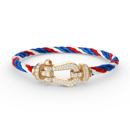 [Polaidi Jewelry]FORCE LARGE HORSESHOE FULL DIAMOND BRACELET GOLD