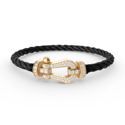 [Polaidi Jewelry]FORCE LARGE HORSESHOE FULL DIAMOND BRACELET GOLD