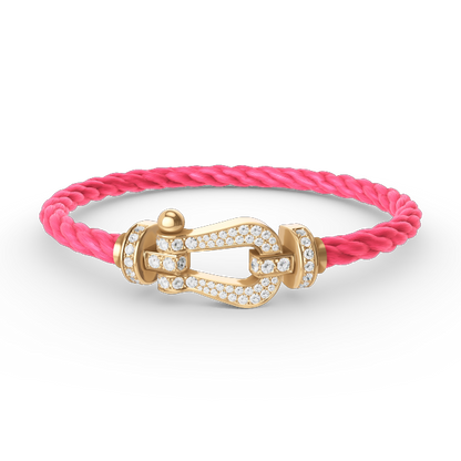 [Polaidi Jewelry]FORCE LARGE HORSESHOE FULL DIAMOND BRACELET GOLD