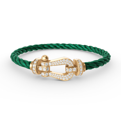 [Polaidi Jewelry]FORCE LARGE HORSESHOE FULL DIAMOND BRACELET GOLD