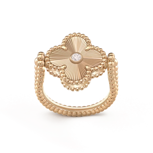 [Polaidi Jewelry]CLOVER RIVERSIBLE ROSE GOLD RING