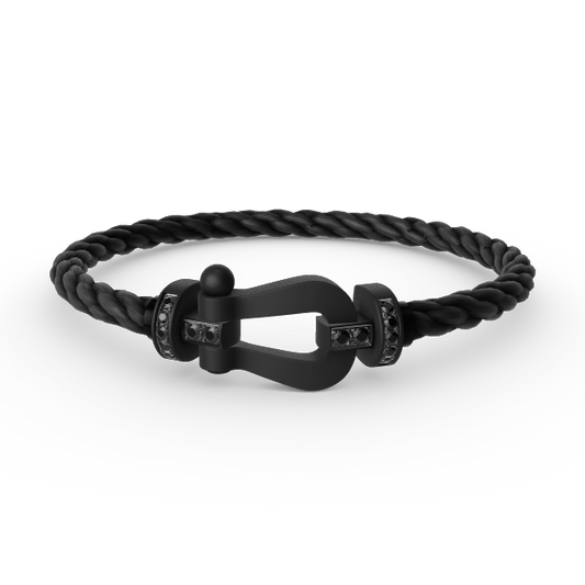 [Polaidi Jewelry]FORCE LARGE SERIES HORSESHOE BLACK SAMURAI BRACELET