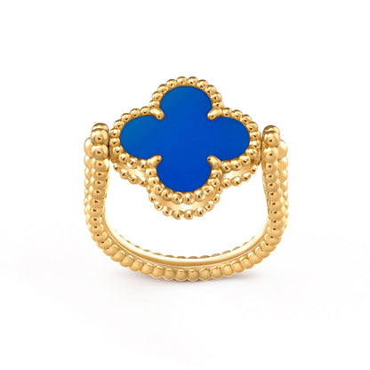 [Polaidi Jewelry]CLOVER RIVERSIBLE BLUE AGATE RING