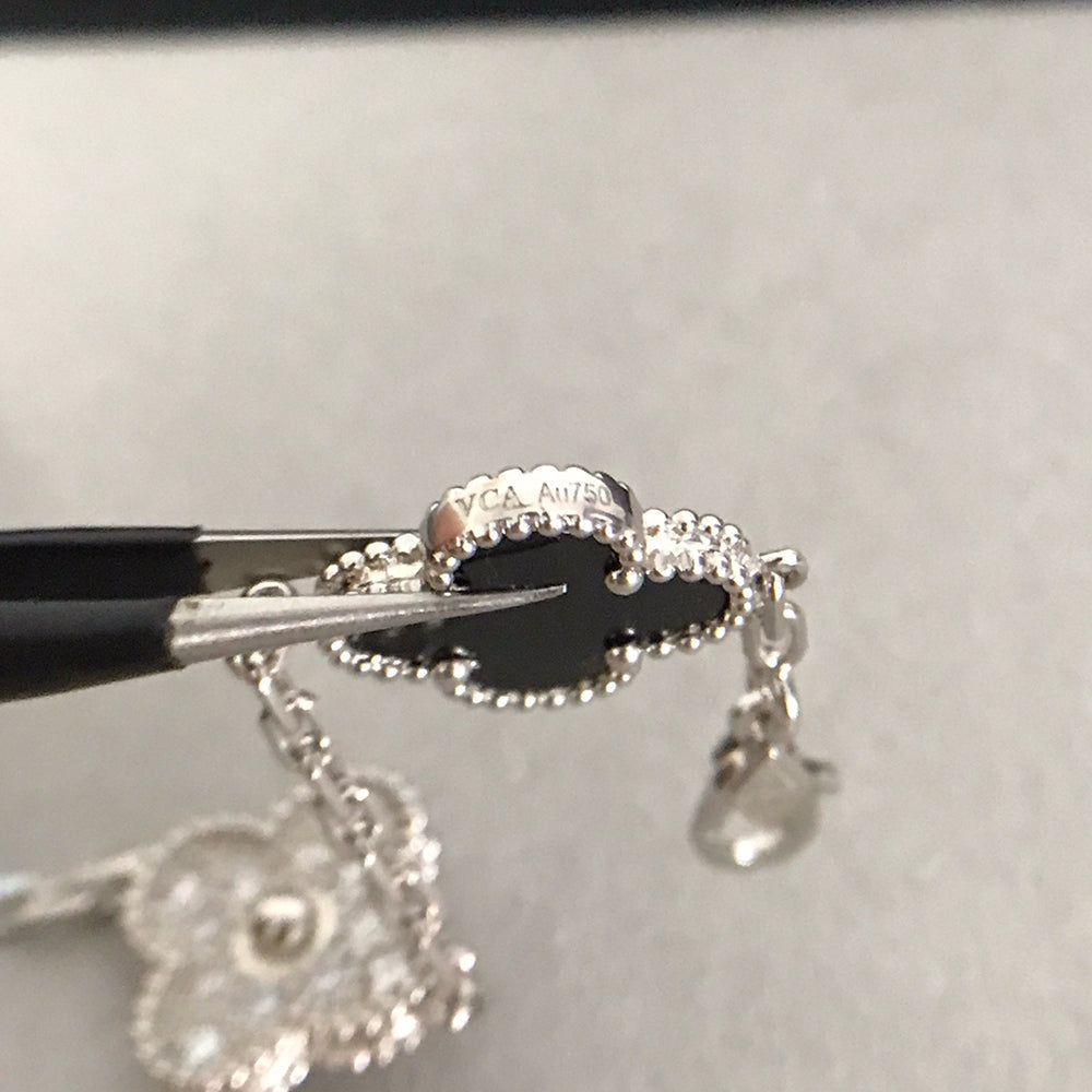 [Polaidi Jewelry] CLOVER 5 MOTIF ONYXS BRACELET COLLECTION