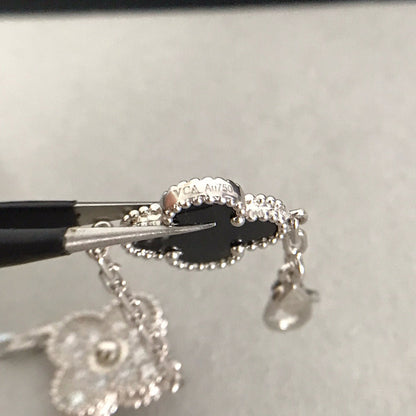 [Polaidi Jewelry] CLOVER 5 MOTIF ONYXS BRACELET COLLECTION