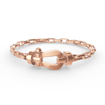 [Polaidi Jewelry]FORCE LARGE HORSESHOE CLASP  METAL BRACELET