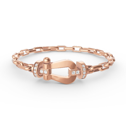 [Polaidi Jewelry]FORCE LARGE HORSESHOE CLASP  METAL BRACELET