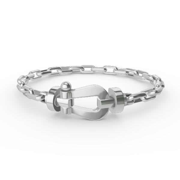 [Polaidi Jewelry]FORCE LARGE HORSESHOE CLASP  METAL BRACELET
