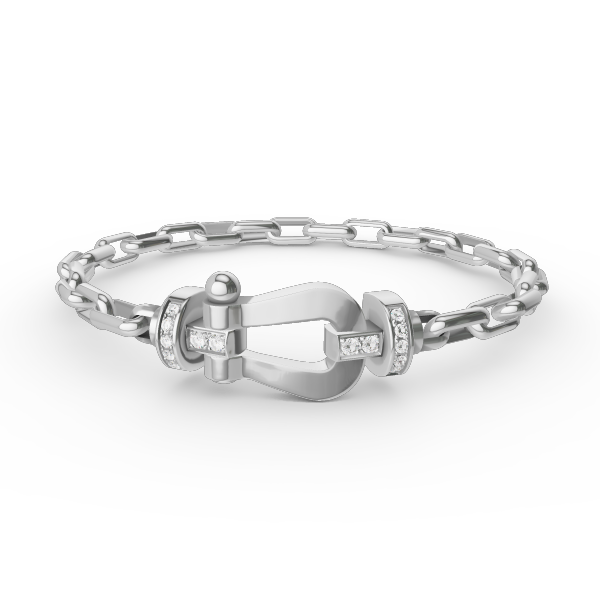 [：Polaidi Jewelry]FORCE LARGE HORSESHOE CLASP  METAL BRACELET