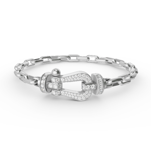 [Polaidi Jewelry]FORCE LARGE HORSESHOE CLASP  METAL BRACELET