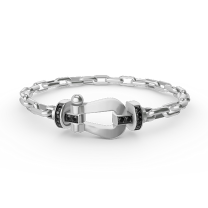 [Polaidi Jewelry]FORCE LARGE HORSESHOE CLASP  METAL BRACELET