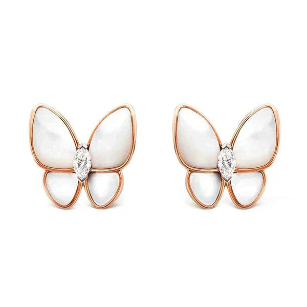 [Polaidi Jewelry]BUTTERFLY MOP DIAMOND EARRINGS