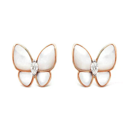 [Polaidi Jewelry]BUTTERFLY MOP DIAMOND EARRINGS