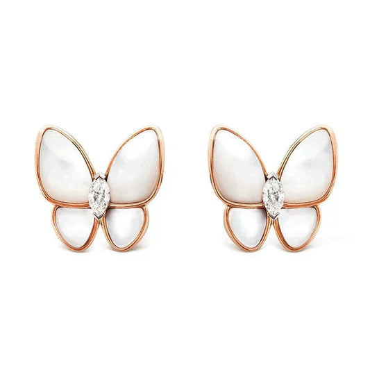 [：Polaidi Jewelry]BUTTERFLY MOP DIAMOND EARRINGS